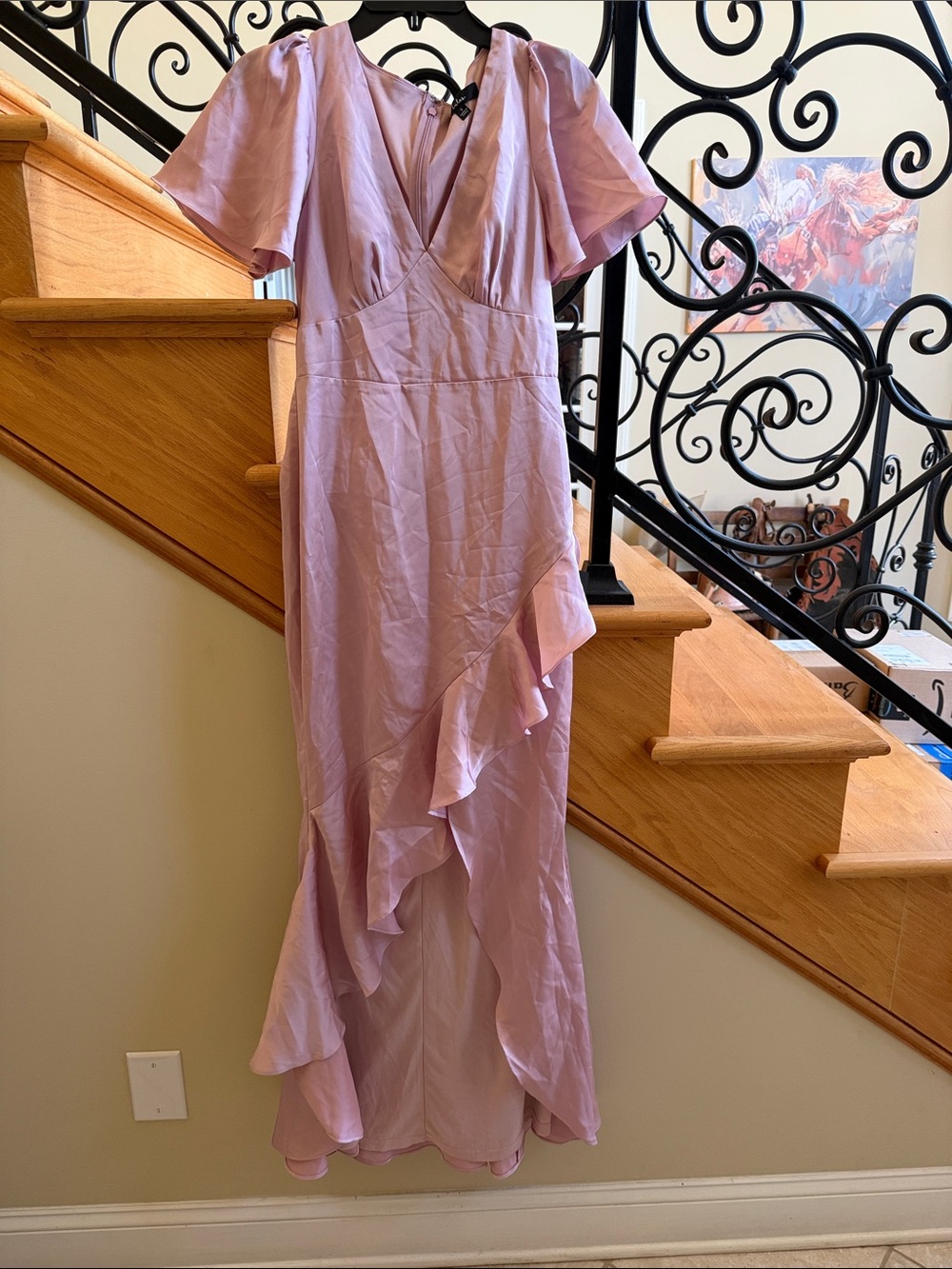 Lulu’s Elegant Lavender Ruffle Maxi Dress - Women Size Small  New With Tags